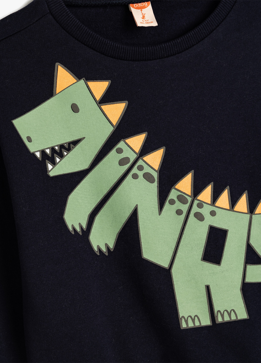 KOTON світшот динозавр темно-синій кежуал бавовна, трикотаж