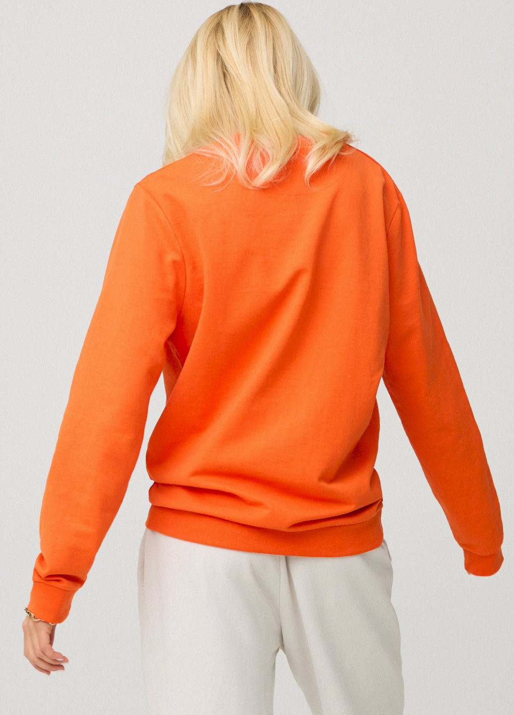 Свитшот женский oversize /no flis/ YAPPI - крой рисунок оранжевый кэжуал - (250140894)
