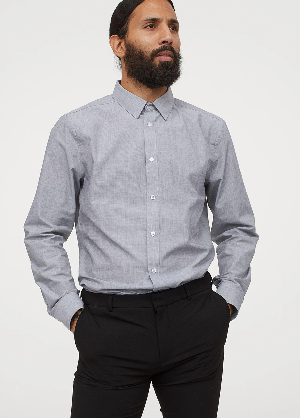 Сорочка демісезон,сірий, H&M (243646696)