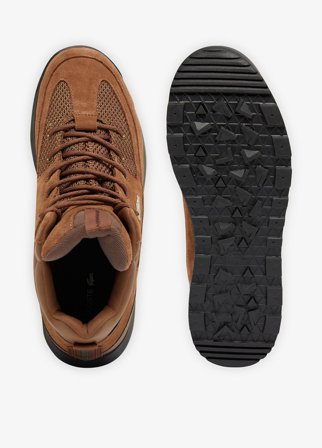 Коричневые осенние ботинки Lacoste