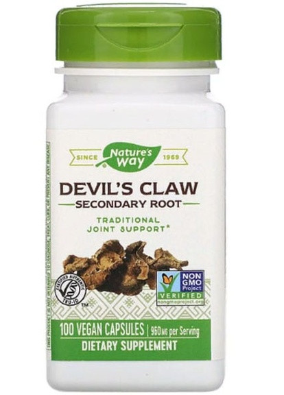 Devil's Claw, Secondary Root 480 mg 100 Veg Caps NWY-12350 Nature's Way (256380199)
