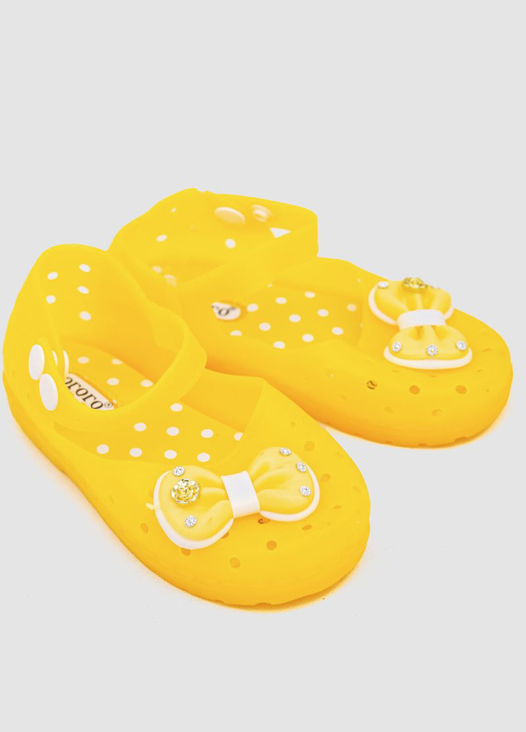 Желтые кэжуал, пляжные сандалии Bee на кнопках