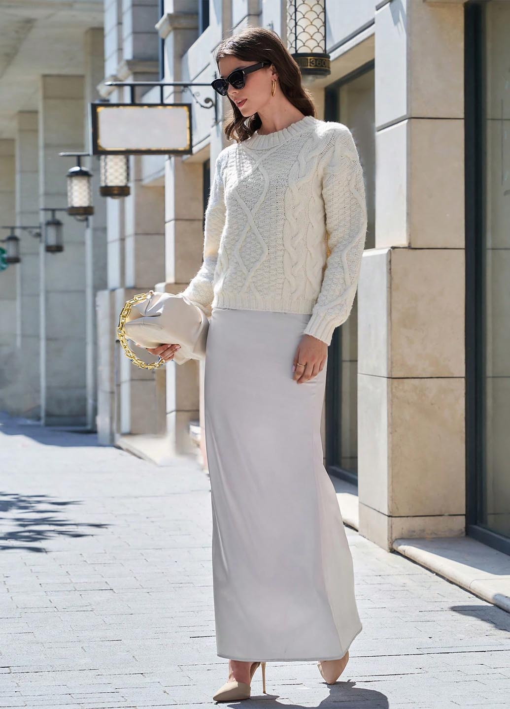 Молочный демисезонный джемпер джемпер SHEIN