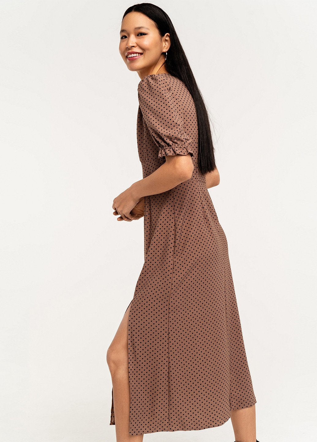 Светло-коричневое кэжуал платье befree