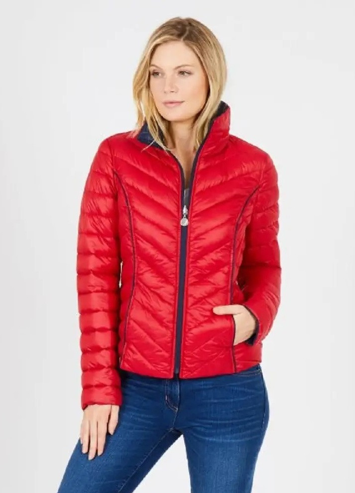 Червона демісезонна куртка жіноча двостороння Nautica