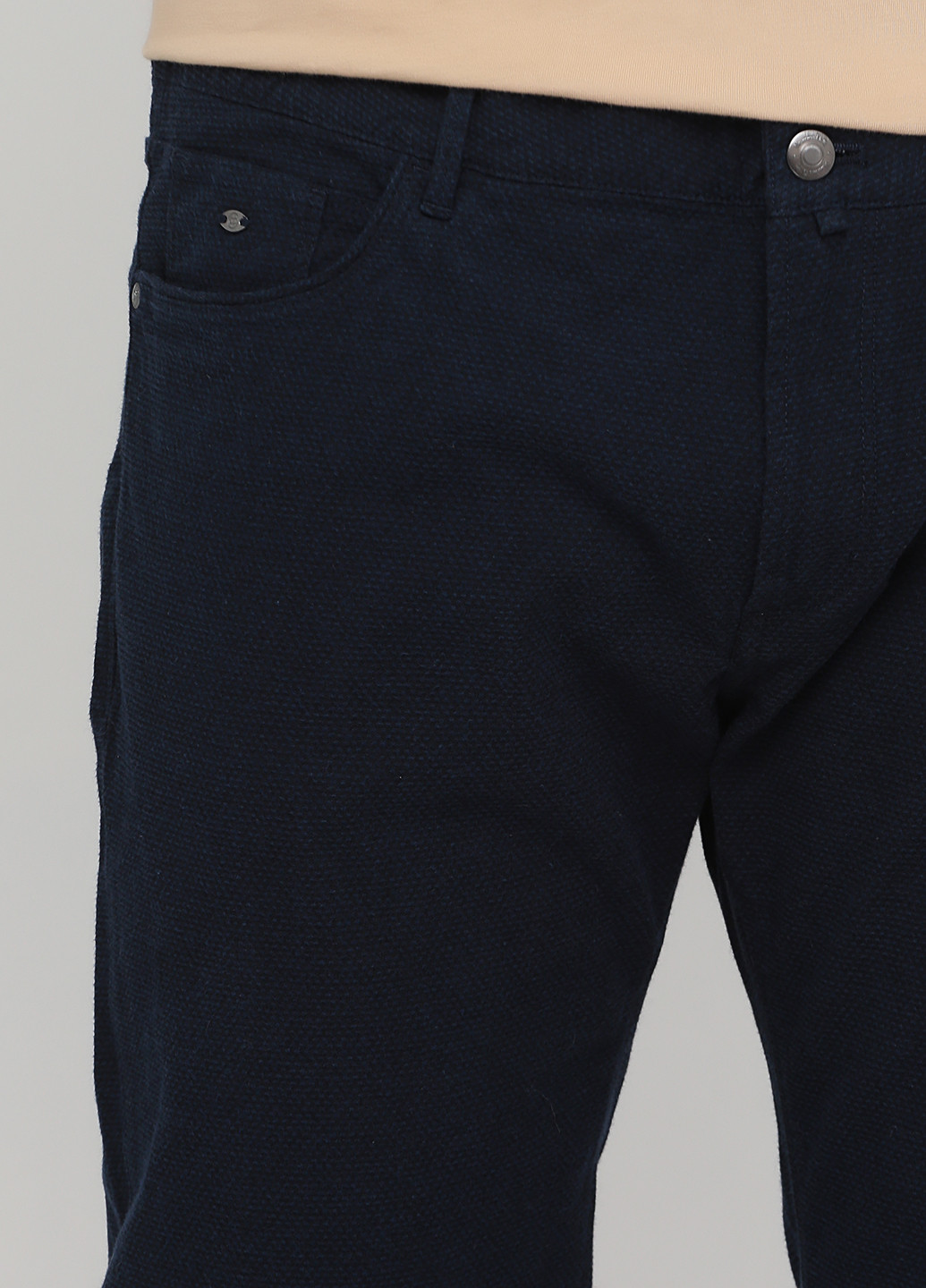 Темно-синие кэжуал демисезонные прямые брюки Massimo Dutti