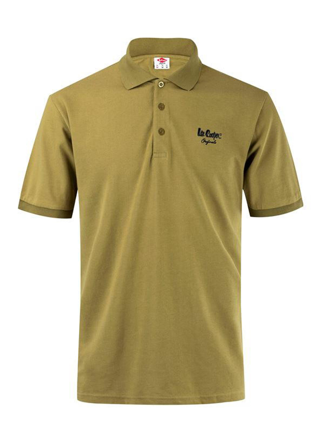 Оливковая футболка-поло для мужчин Lee Cooper с логотипом