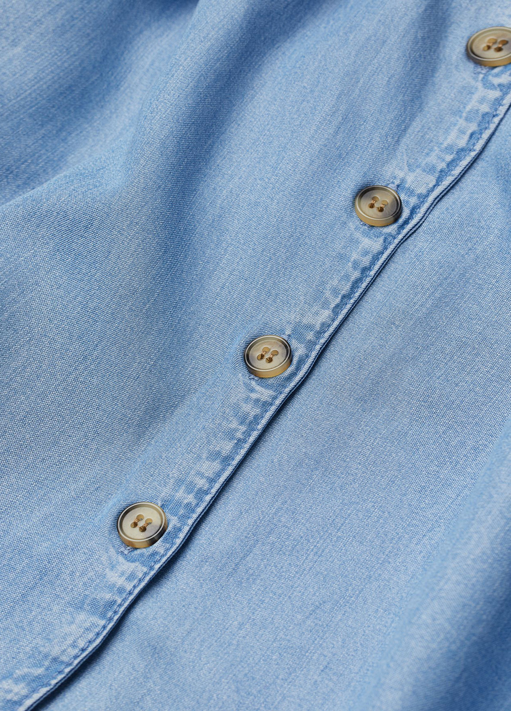 Сарафан H&M а-силует однотонний блакитний джинсовий ліоцелл