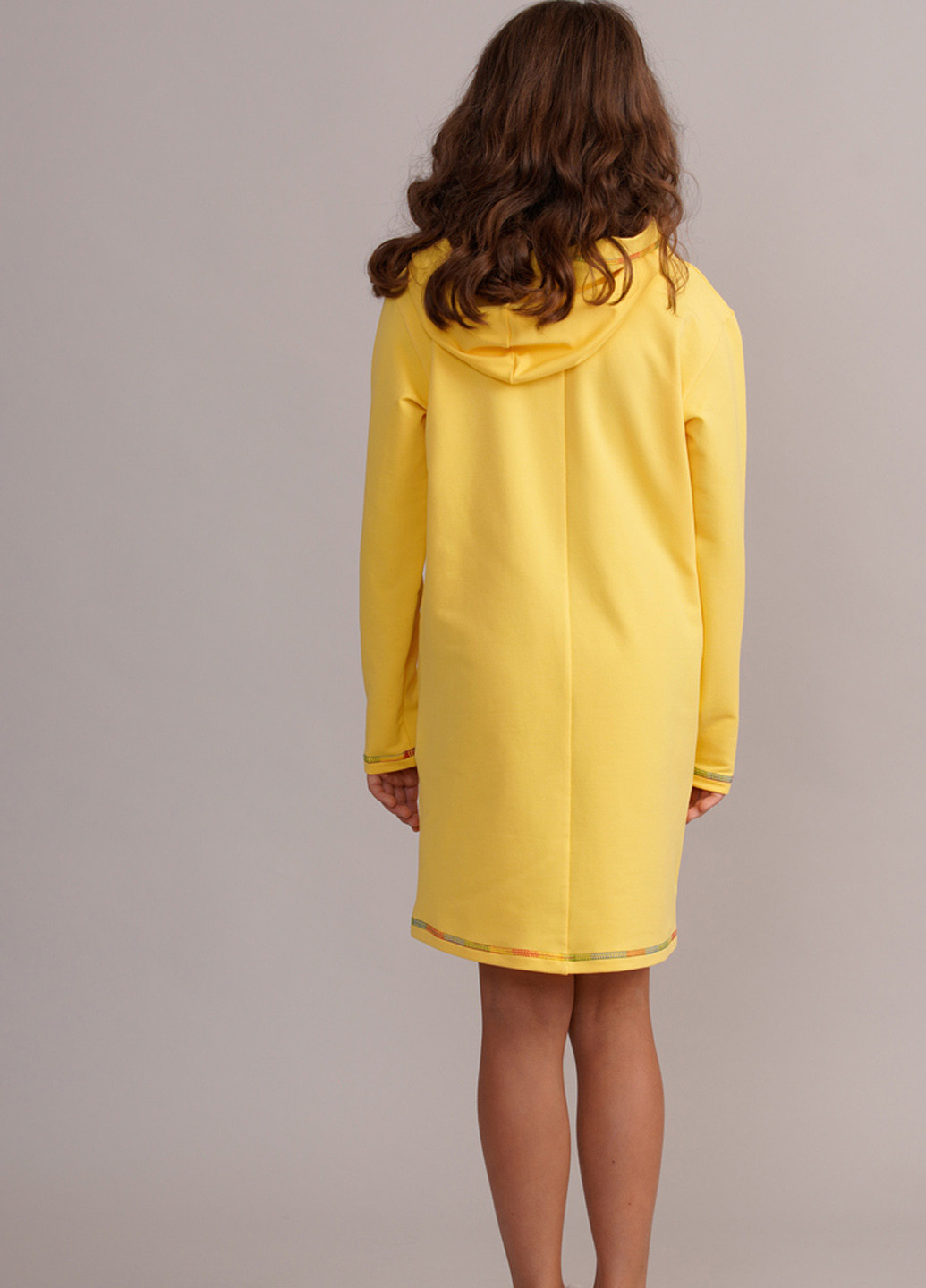 Жовтий кежуал плаття, сукня сукня-худі Promin. однотонна