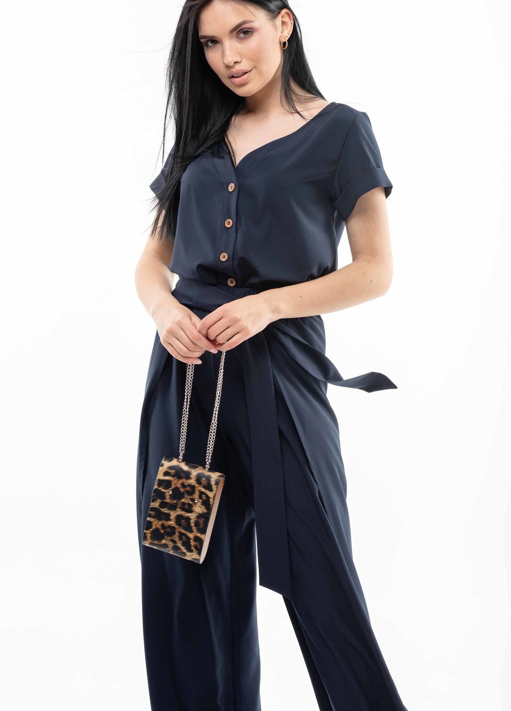 Синяя блуза бэтти бл 01 темно синий Ри Мари