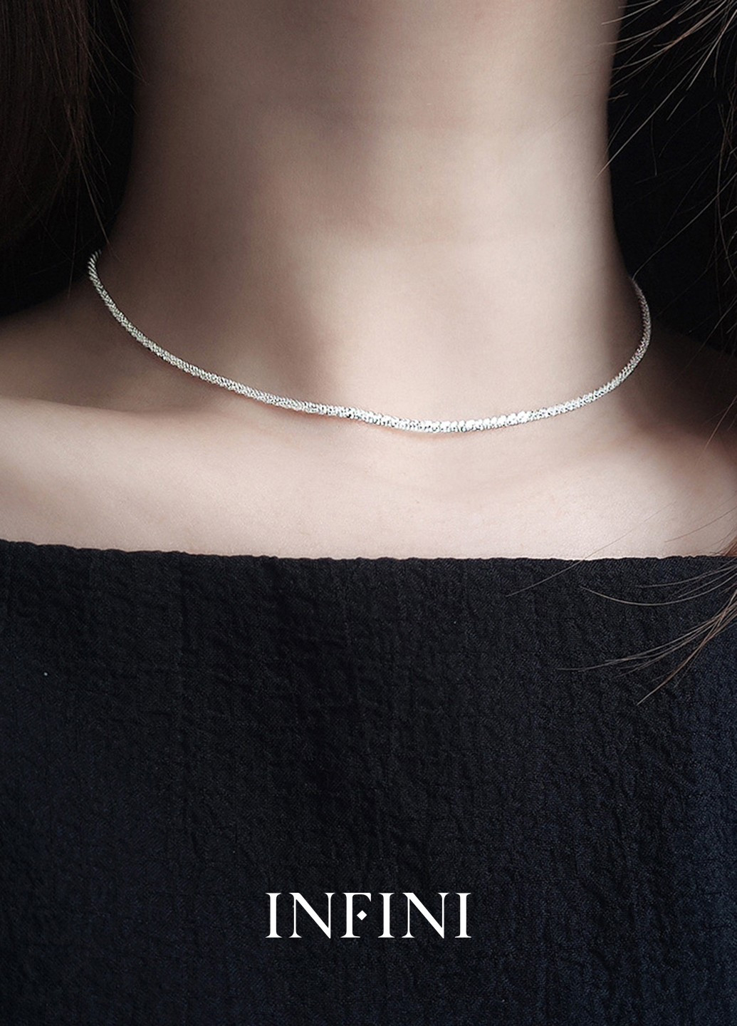 Колье (ожерелье) серебряное Infini чокер (250563043)
