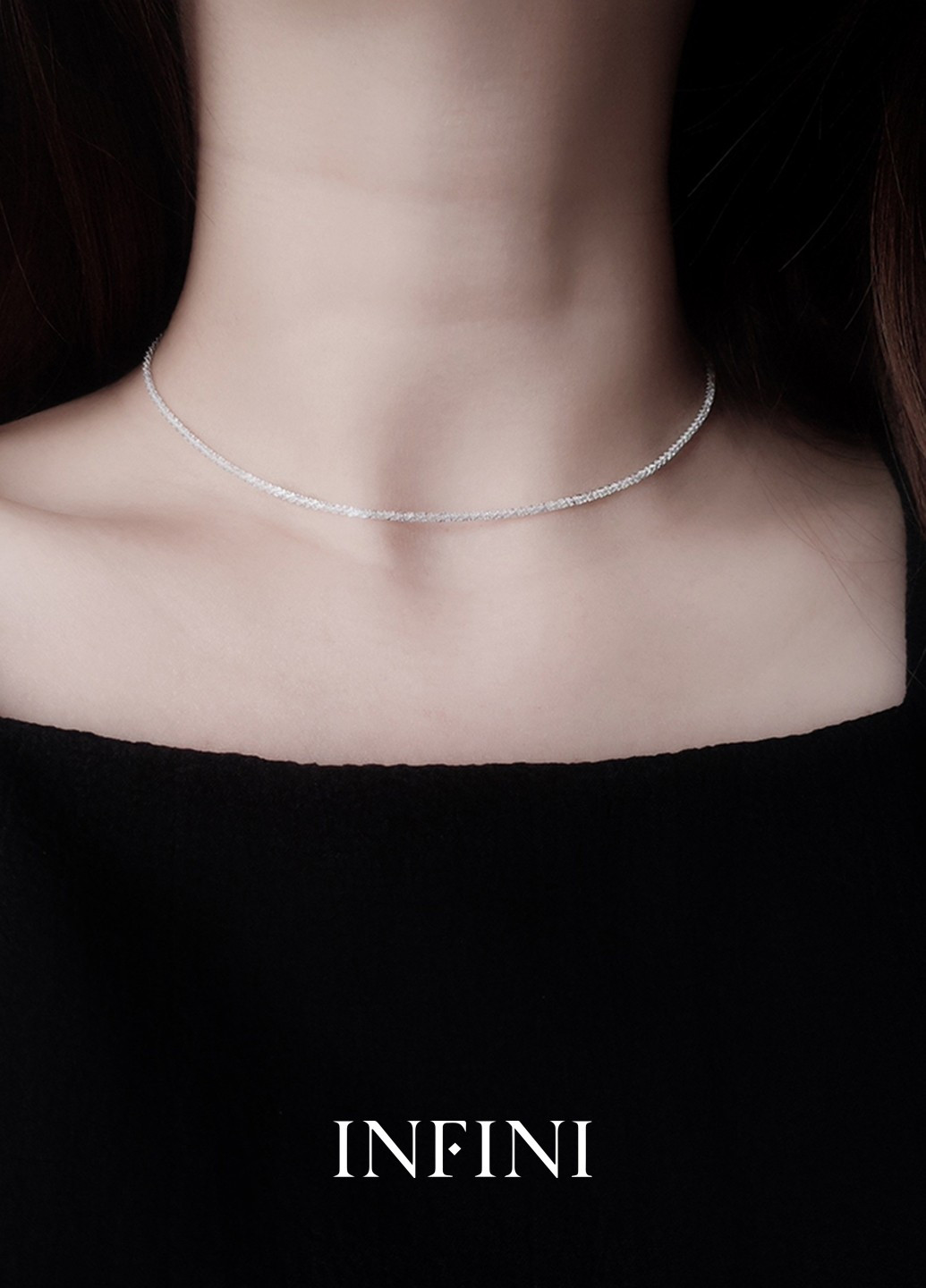 Колье (ожерелье) серебряное Infini чокер (250563043)