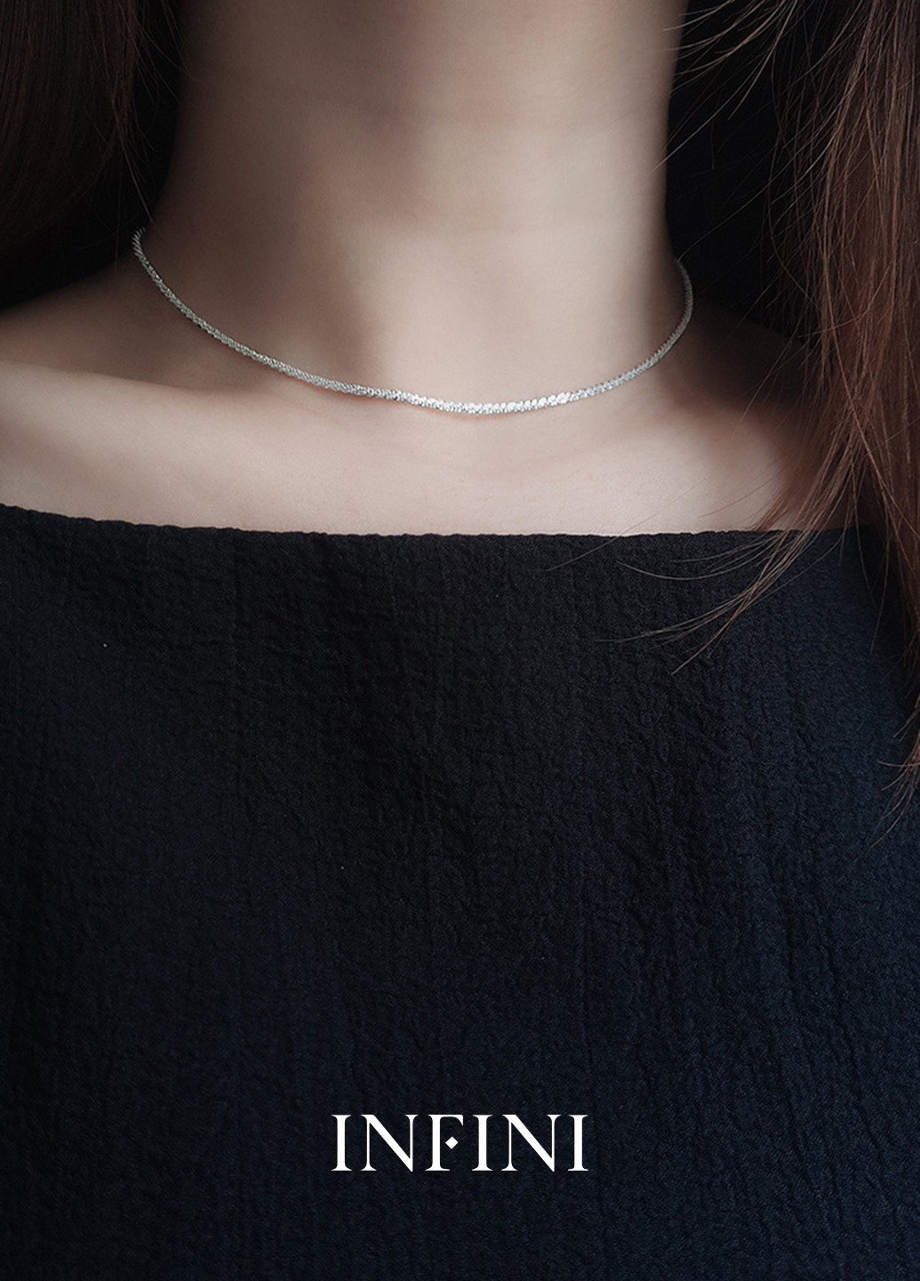 Колье (ожерелье) серебряное Infini чокер (250563043)