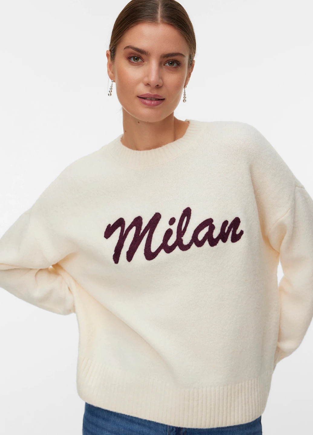 Молочный демисезонный джемпер джемпер Vero Moda