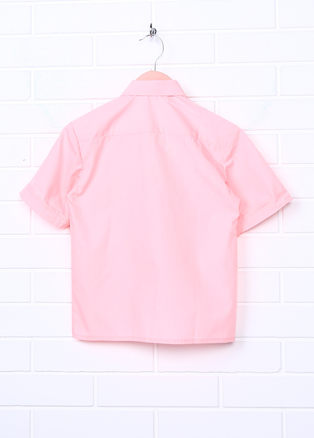 Розовая кэжуал рубашка Ласточка с коротким рукавом