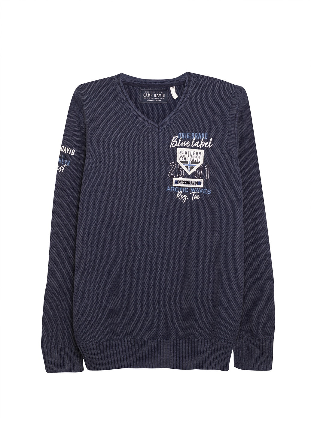 Серо-синий демисезонный свитер Camp David