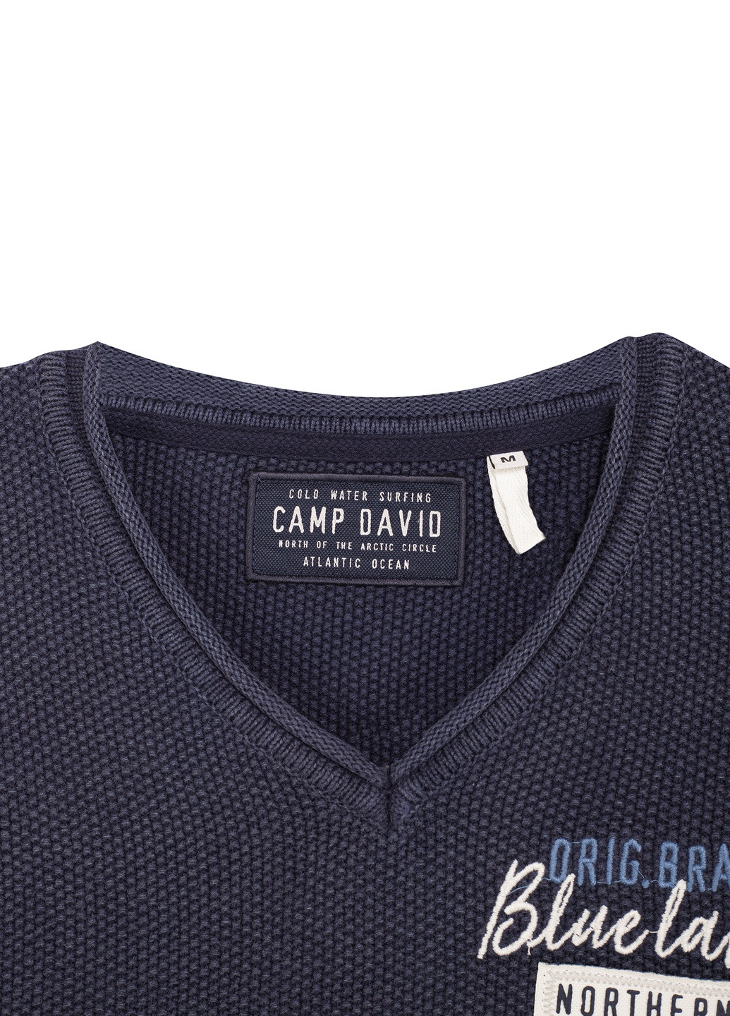 Серо-синий демисезонный свитер Camp David