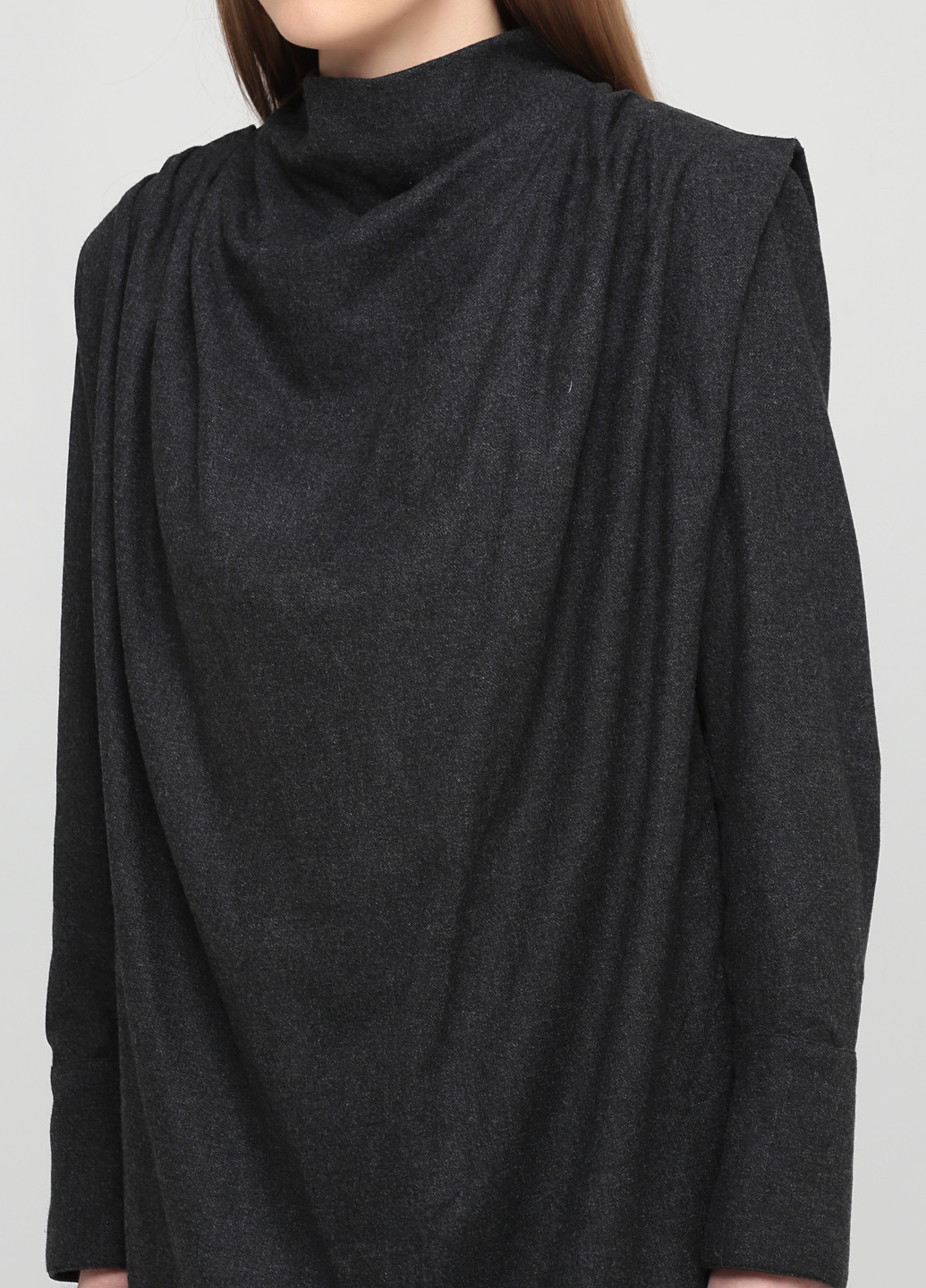 Темно-сіра кежуал сукня Massimo Dutti меланжева