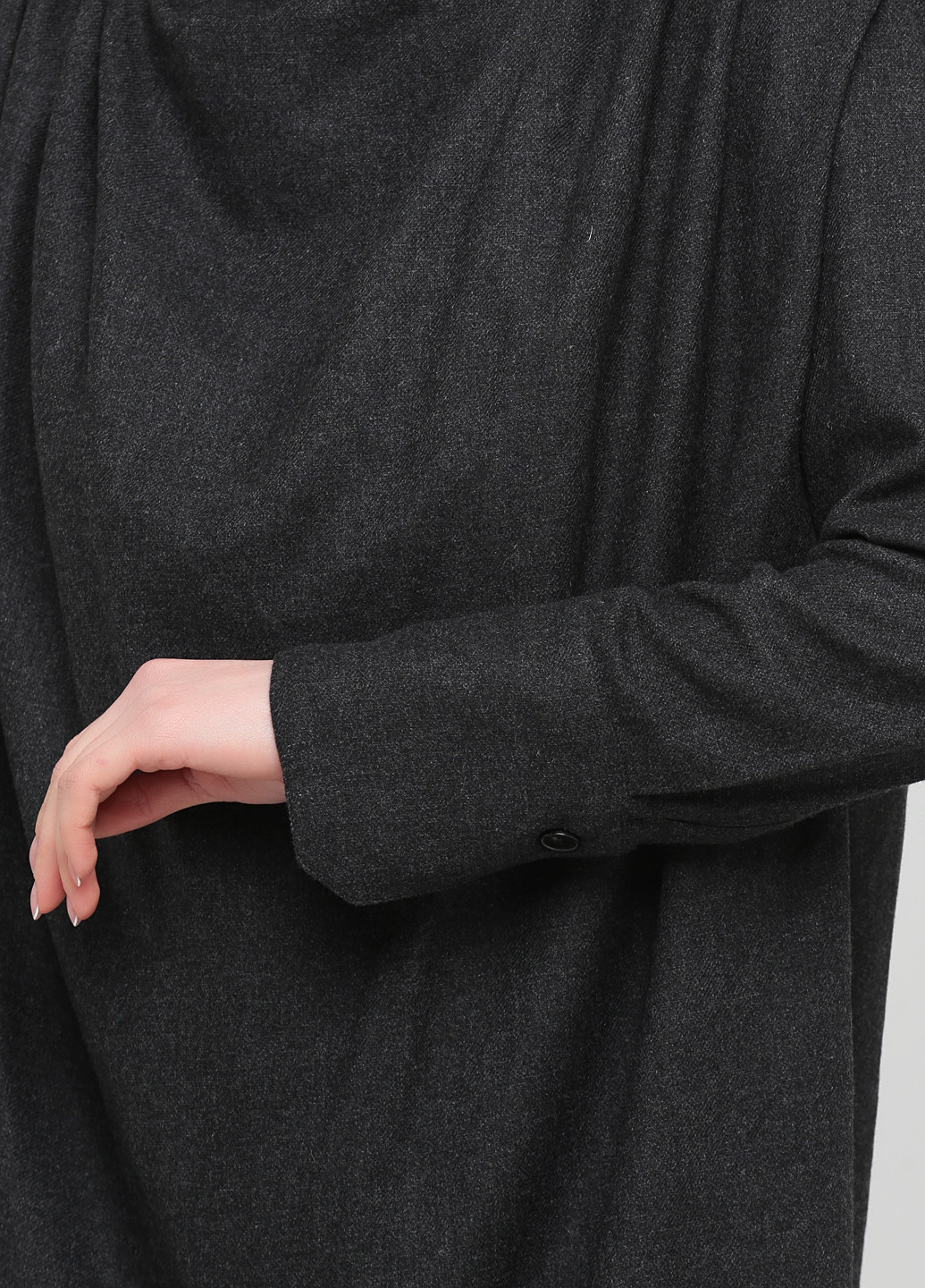 Темно-серое кэжуал платье Massimo Dutti меланжевое