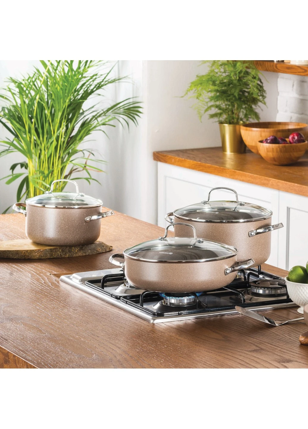 Каструля Browni 24*11,3см 4,7л кругла, з кришкою Korkmaz (255274193)