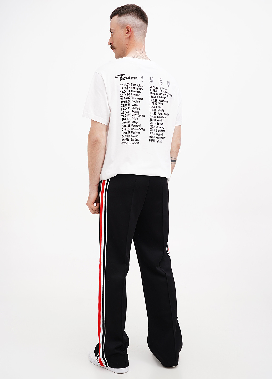 Черные спортивные, кэжуал демисезонные прямые брюки H&M