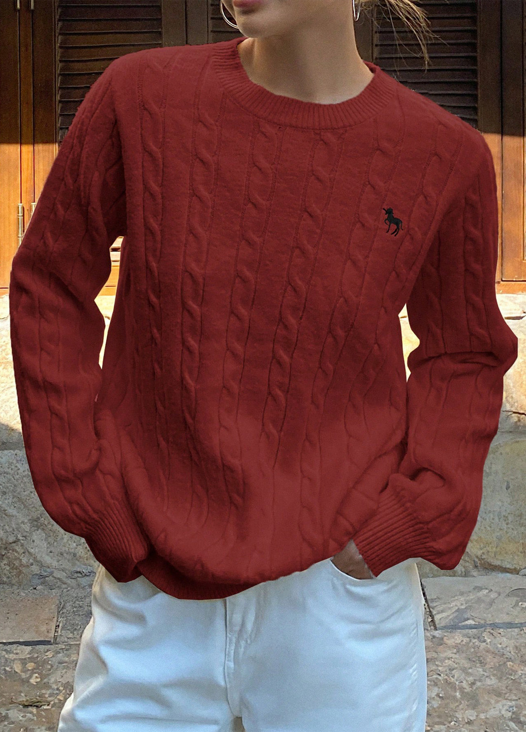 Бордовий демісезонний джемпер джемпер SHEIN