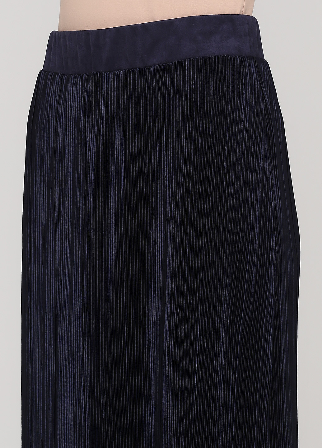 Темно-синяя кэжуал однотонная юбка NikTan плиссе