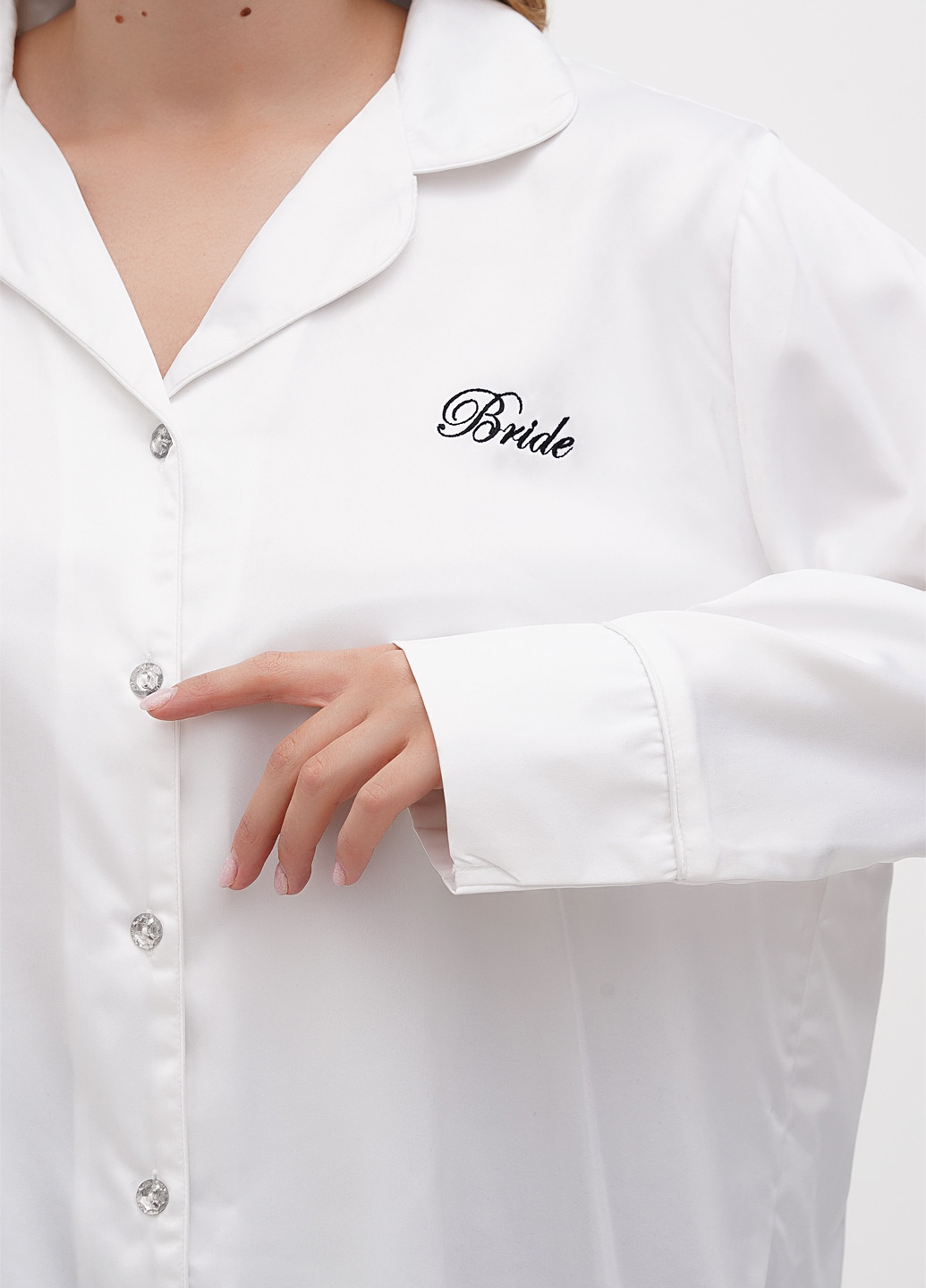 Белая домашний рубашка однотонная Boohoo