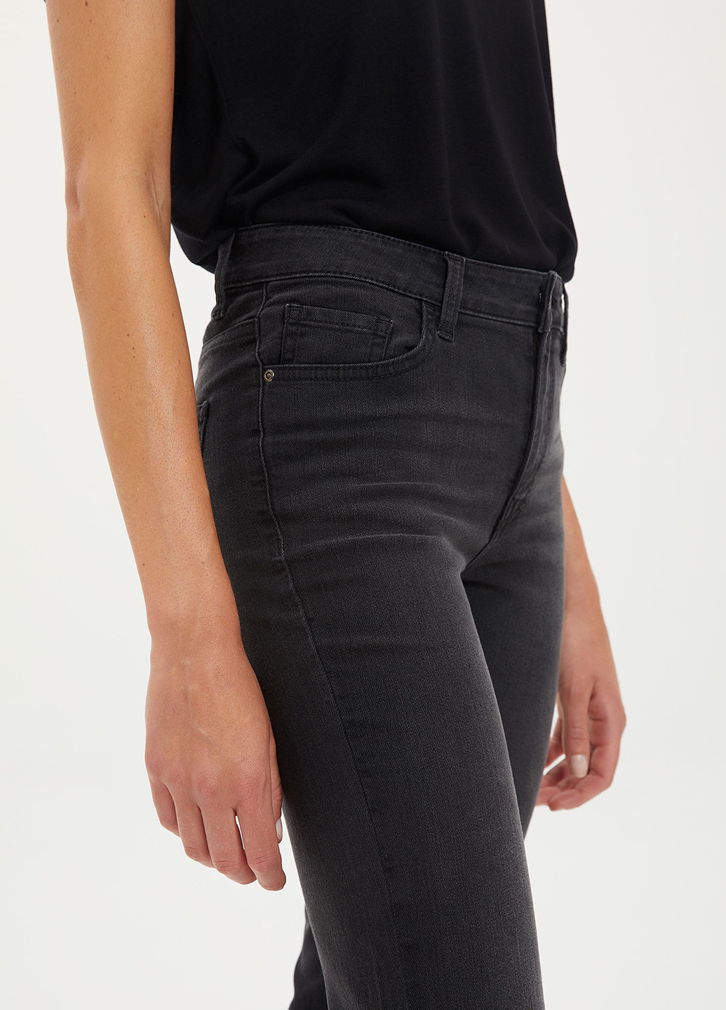 Штани DeFacto графітовий джинсовий бавовна