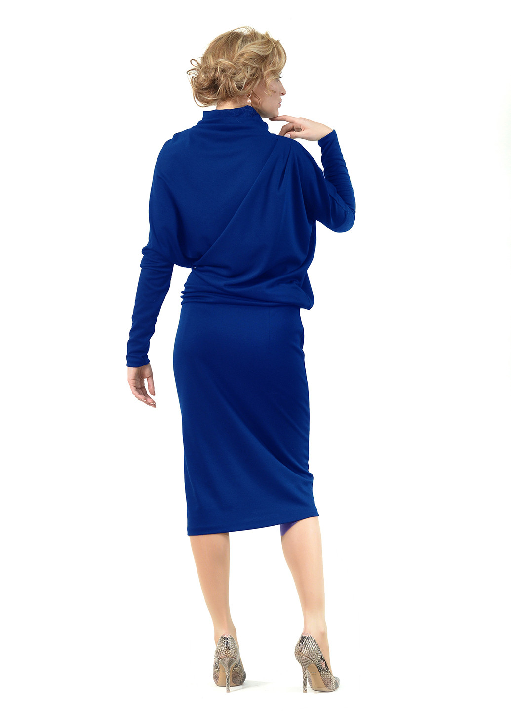 Темно-синее кэжуал платье платье-свитер Lada Lucci