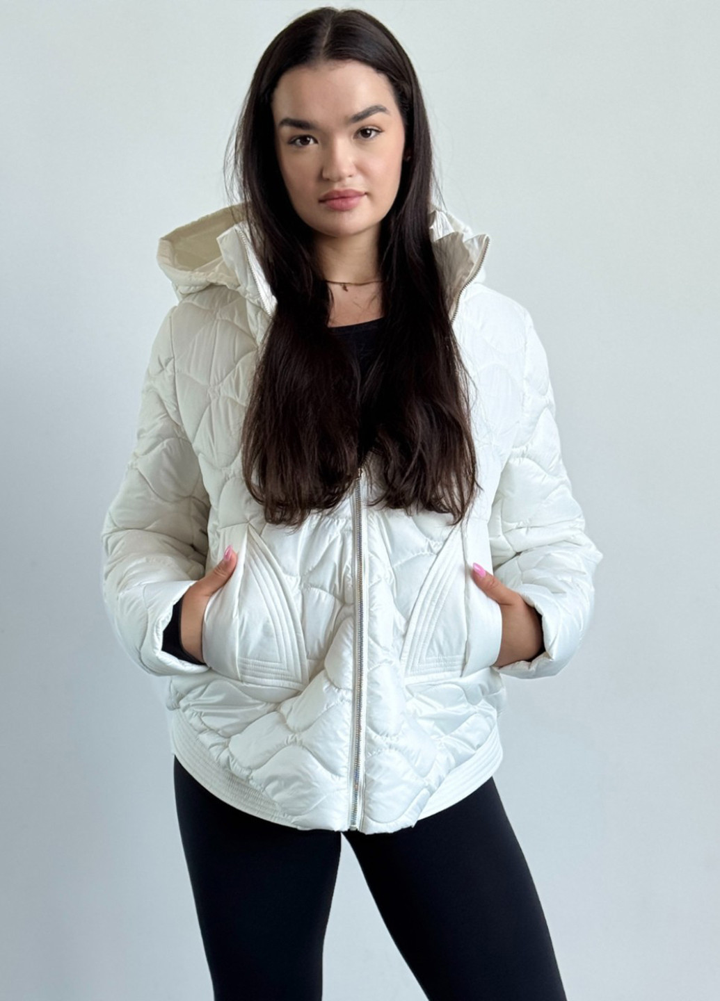 Молочная демисезонная куртка Eva Classic