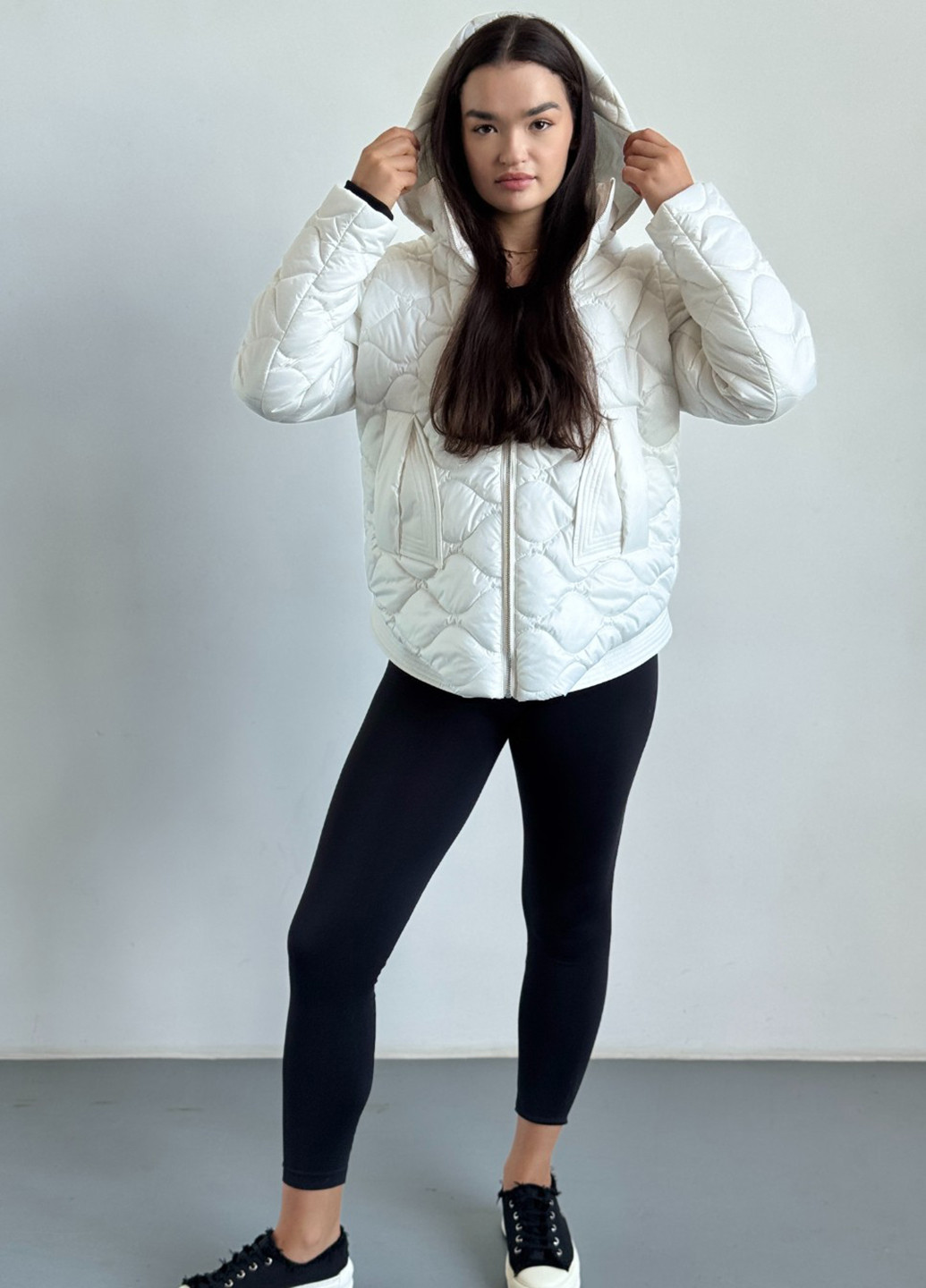 Молочная демисезонная куртка Eva Classic