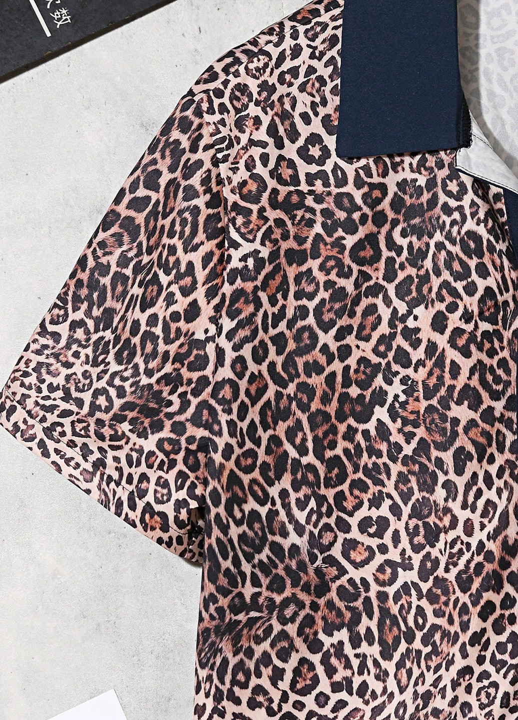Цветная кэжуал рубашка леопардовый SHEIN