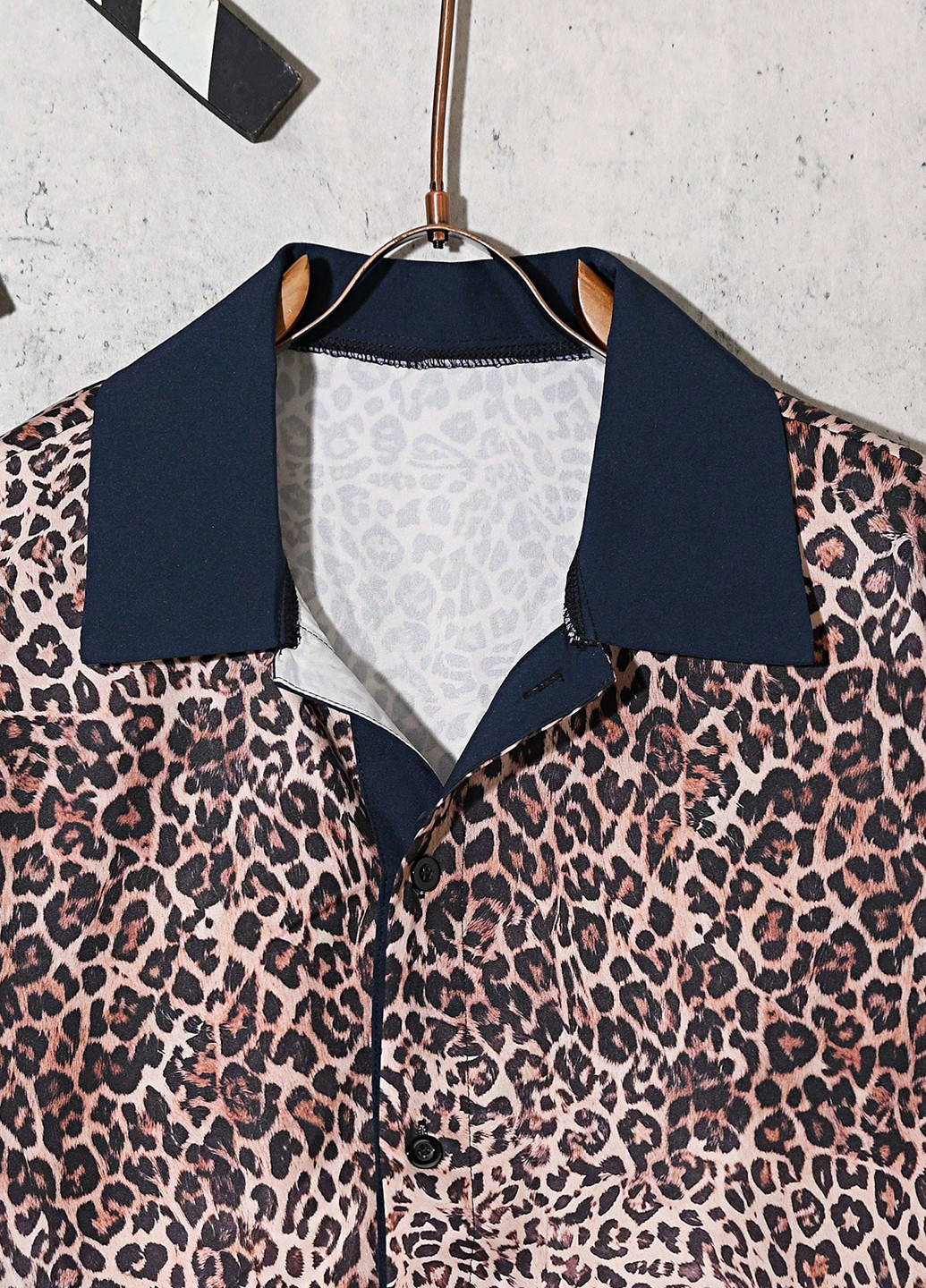 Цветная кэжуал рубашка леопардовый SHEIN