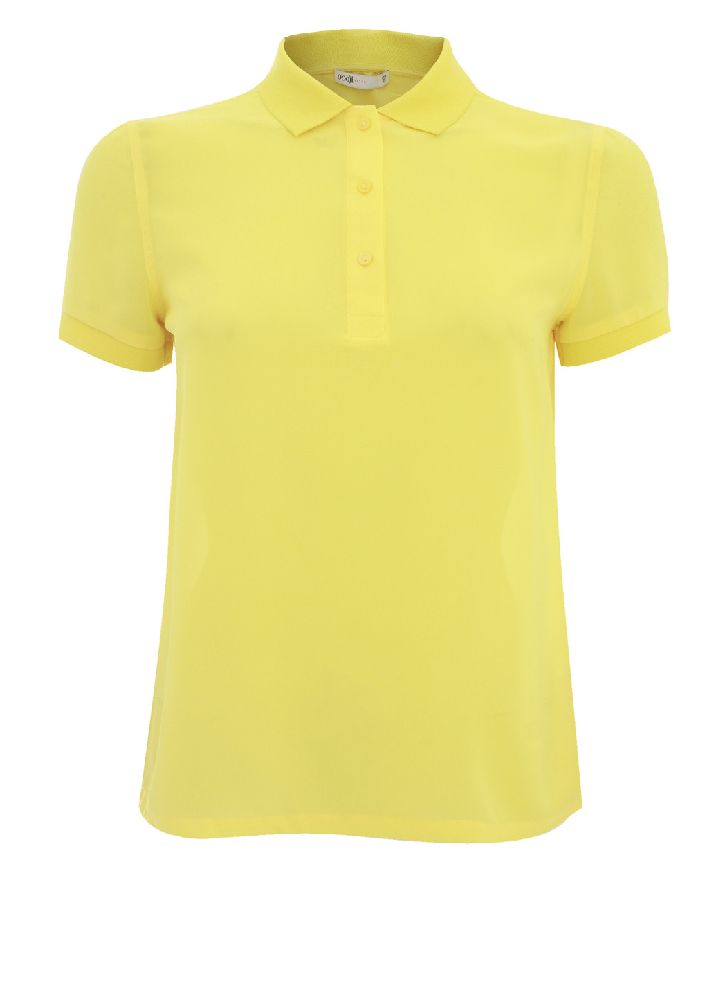 Лимонная женская футболка-поло Oodji