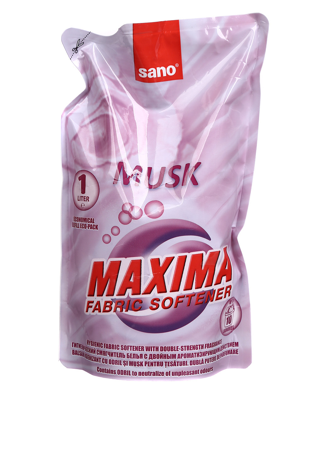 Гигиенический смягчитель для белья « Maxima Musk» (запаска), 1 л Sano (16983883)