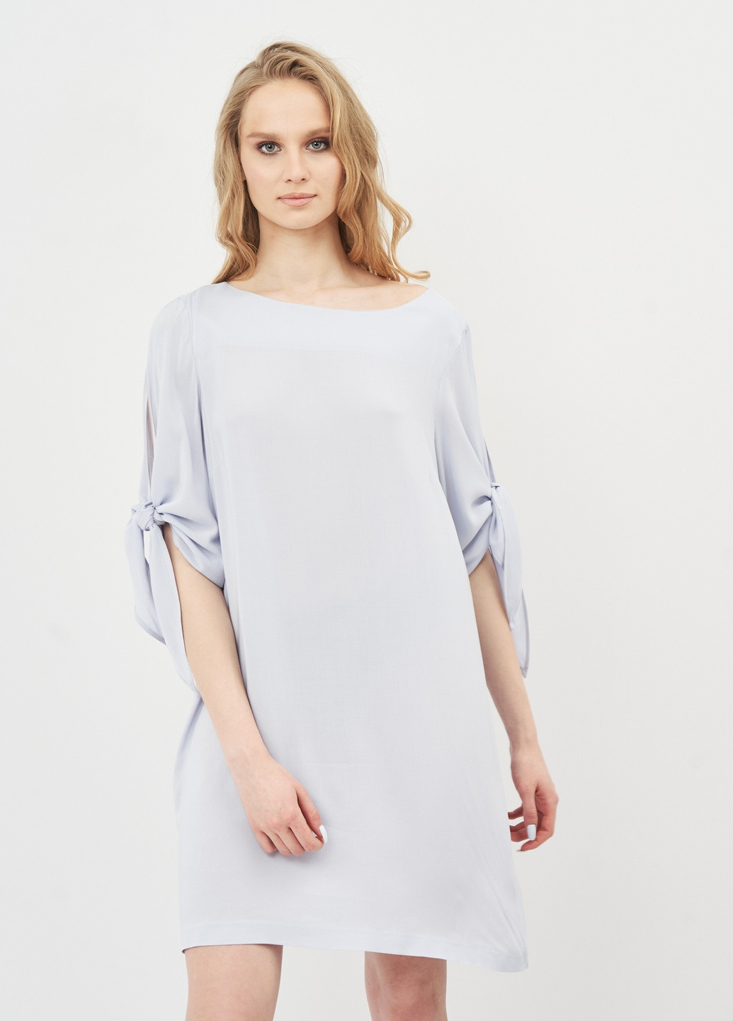 Блакитна кежуал сукня H&M однотонна