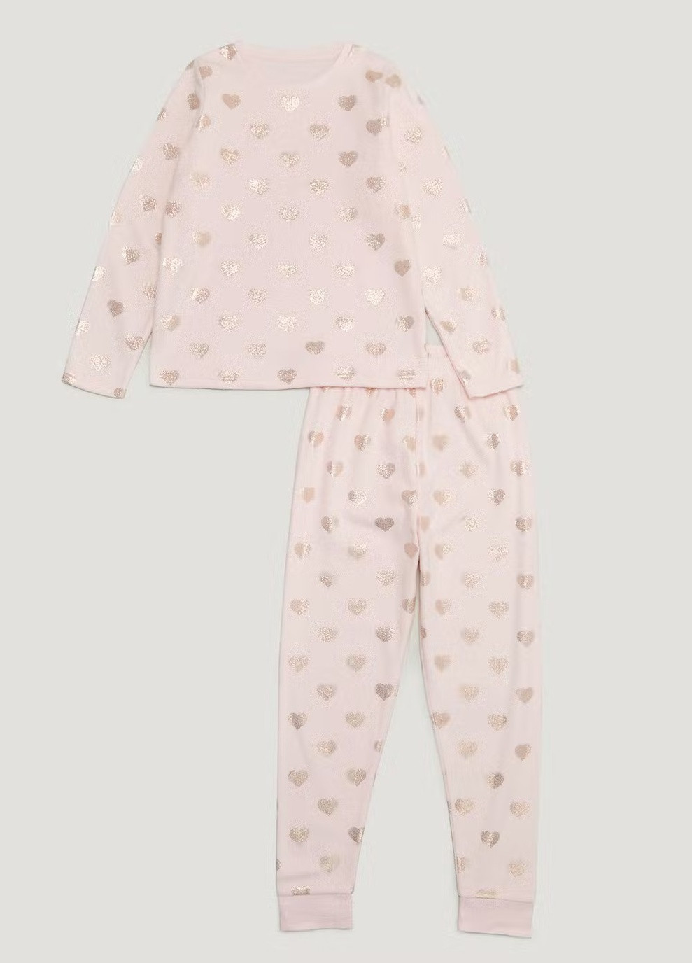 Розовая всесезон флисовая пижама для девочки 2910493 Matalan