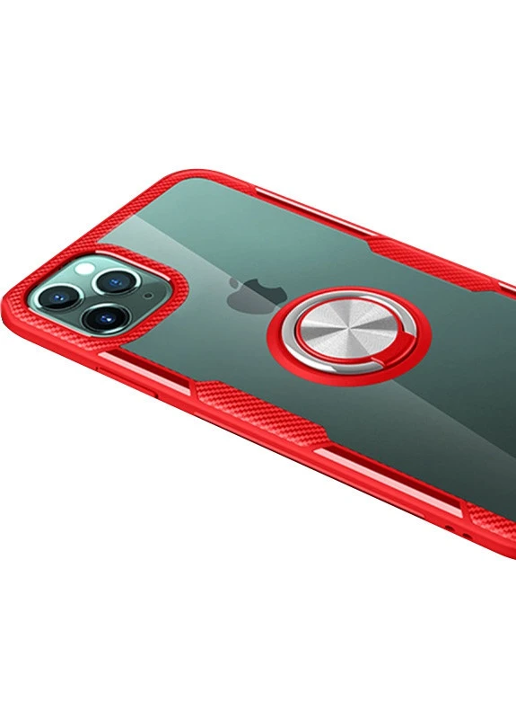 TPU + PC чохол CrystalRing for Magnet (opp) для Apple iPhone 11 Pro (5.8 ') Безбарвний / Червоний (is_00000035548_1) Deen (229724675)