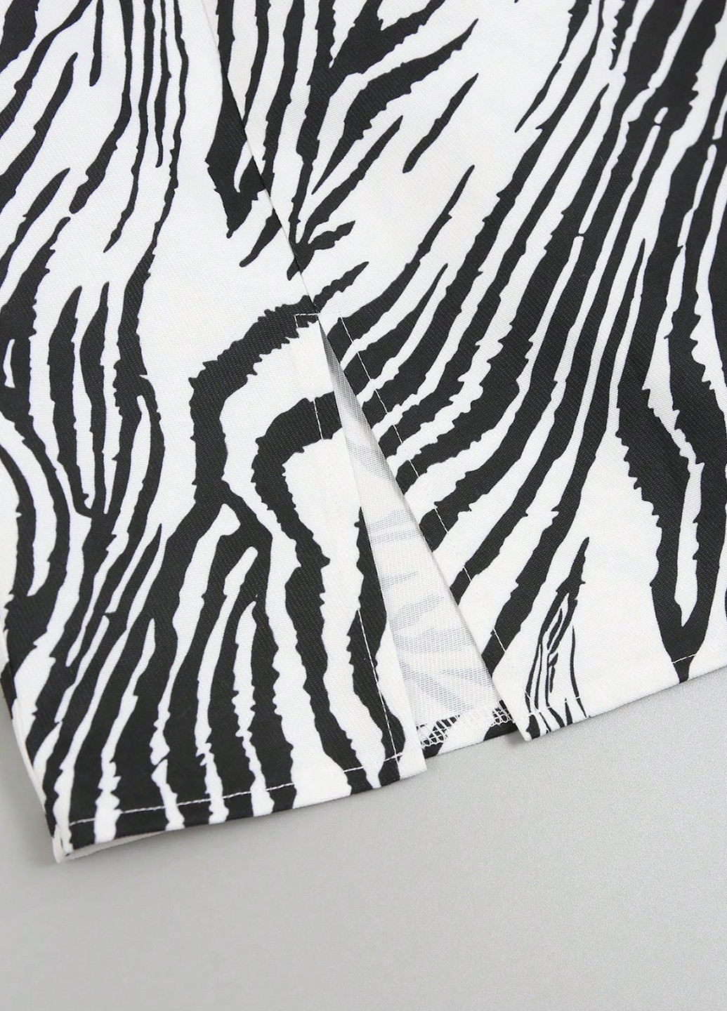 Черно-белая кэжуал зебра юбка SHEIN а-силуэта (трапеция)