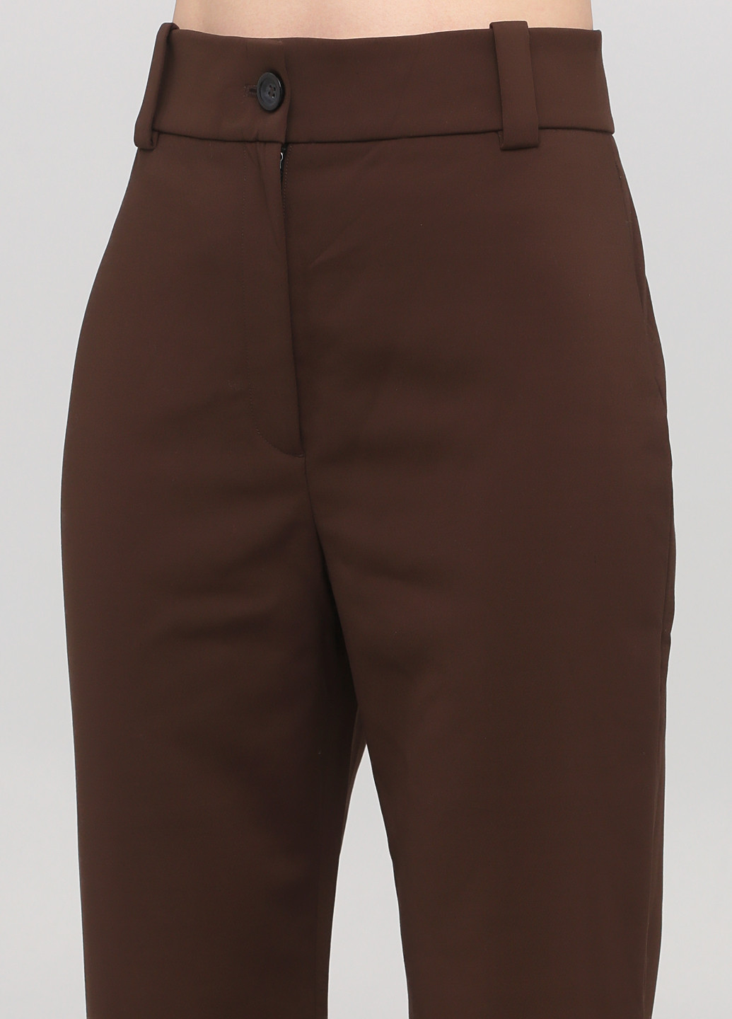 Темно-коричневые кэжуал демисезонные прямые брюки & Other Stories