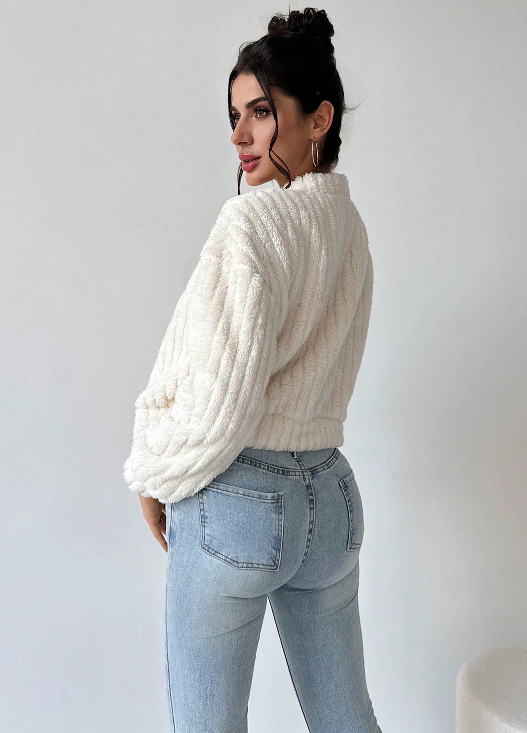 Айворі демісезонна куртка куртка-піджак SHEIN