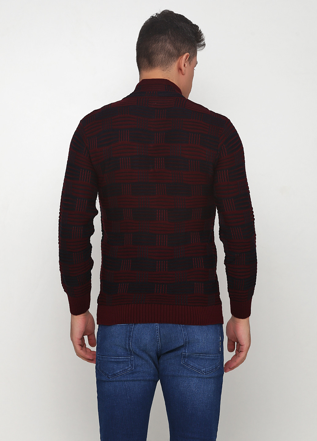 Бордовый демисезонный пуловер пуловер Renas