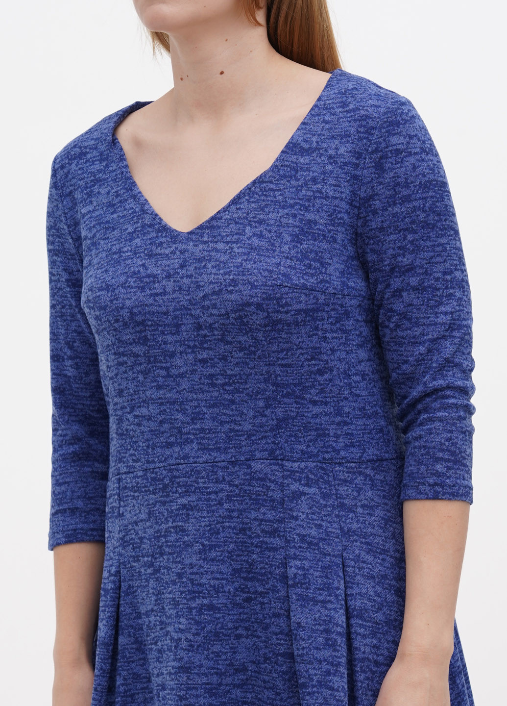 Синее кэжуал платье клеш Laura Bettini меланжевое