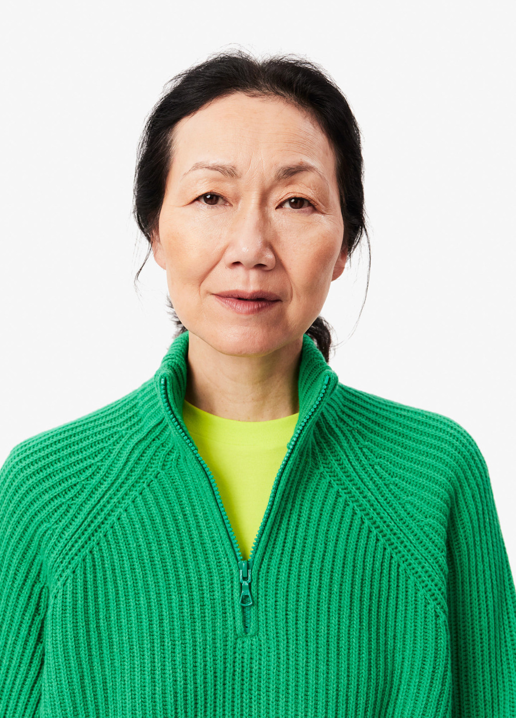 Зеленый демисезонный свитер Lacoste