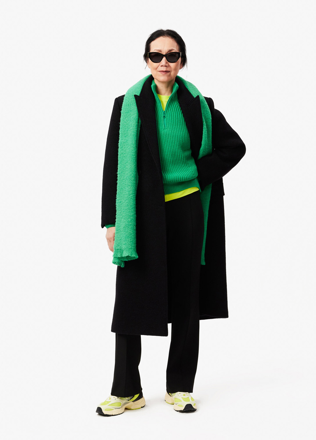 Зеленый демисезонный свитер Lacoste