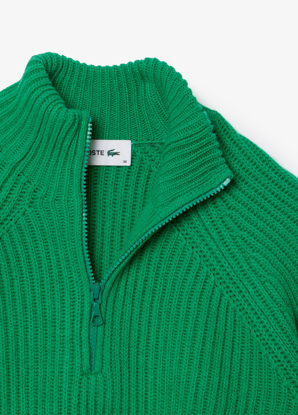 Зеленый демисезонный свитер Lacoste