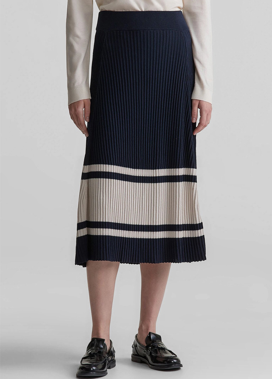 Синяя кэжуал в полоску юбка Gant плиссе