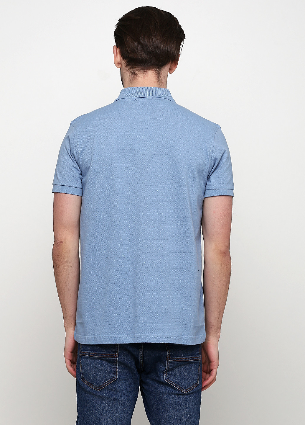 Голубой футболка-поло для мужчин Vip Ston однотонная
