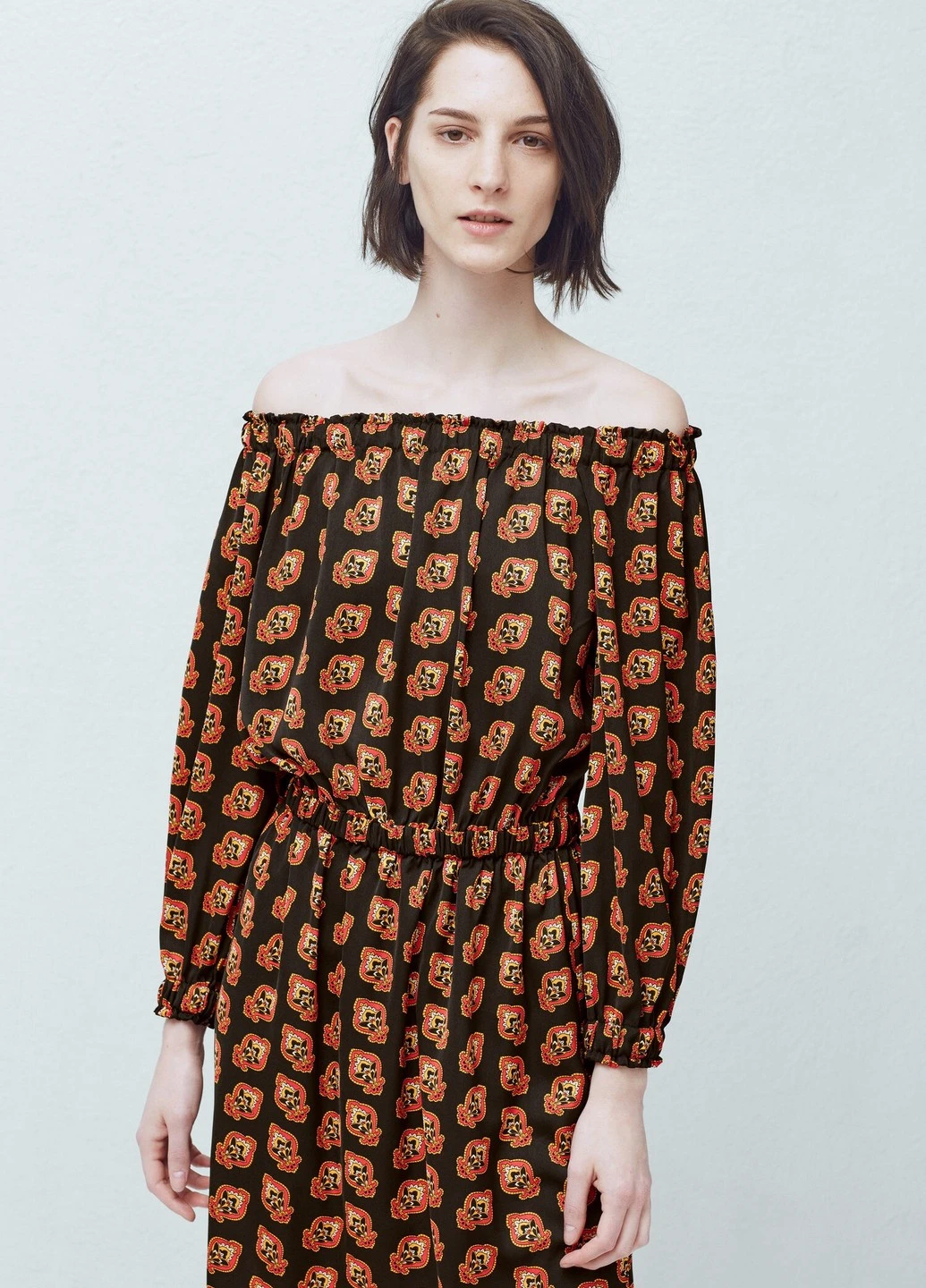 Черное кэжуал платье Mango однотонное